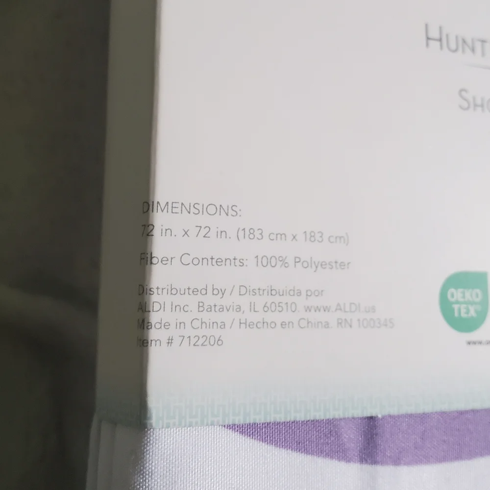 Huntington Home Purple and Blue Shower Curtain